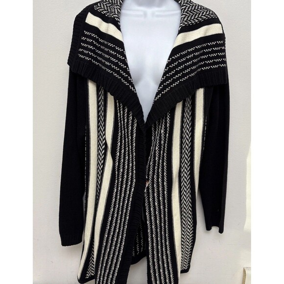Liz Claiborne Sweaters - Vintage Liz Claiborne Duster Cardigan Open Long Sweater Shawl Collar Womens XL